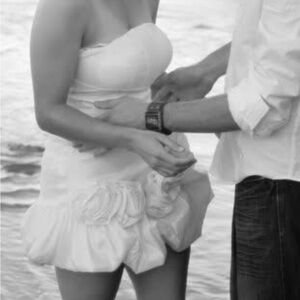 Elegant Strapless White Dress